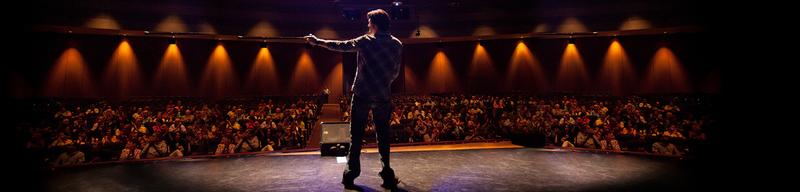 speaking crowd shot